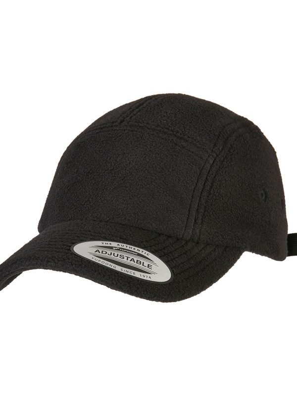 Black Polar fleece jockey cap (7005PF)