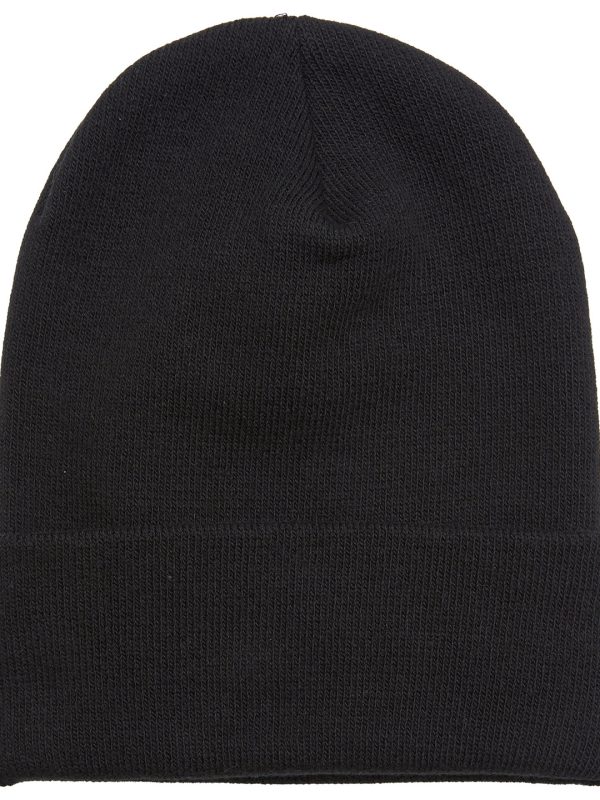 Black Heavyweight organic long beanie