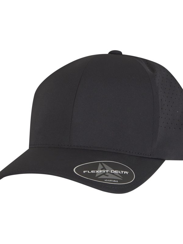 Black Flexfit Delta snapback (180AP)