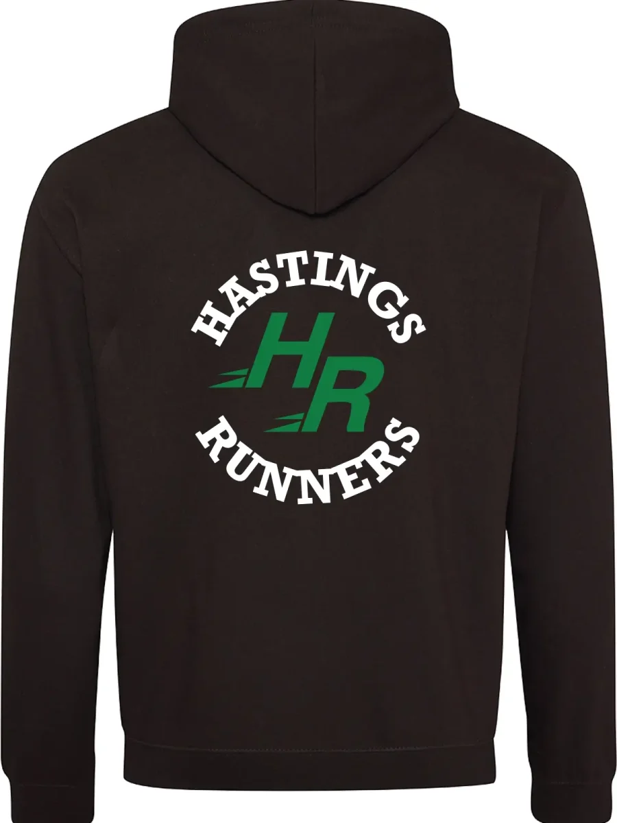 Hastings Runners Rear Black College Hoodie
