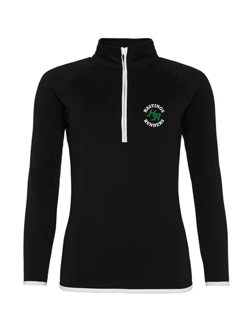 Hastings Runners Womens Black 1-4 Midlayer