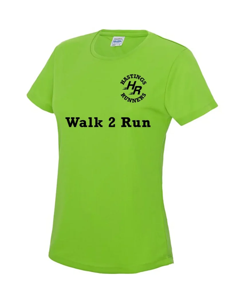 Hastings Runners Womens Green Walk 2 Run T-Shirt