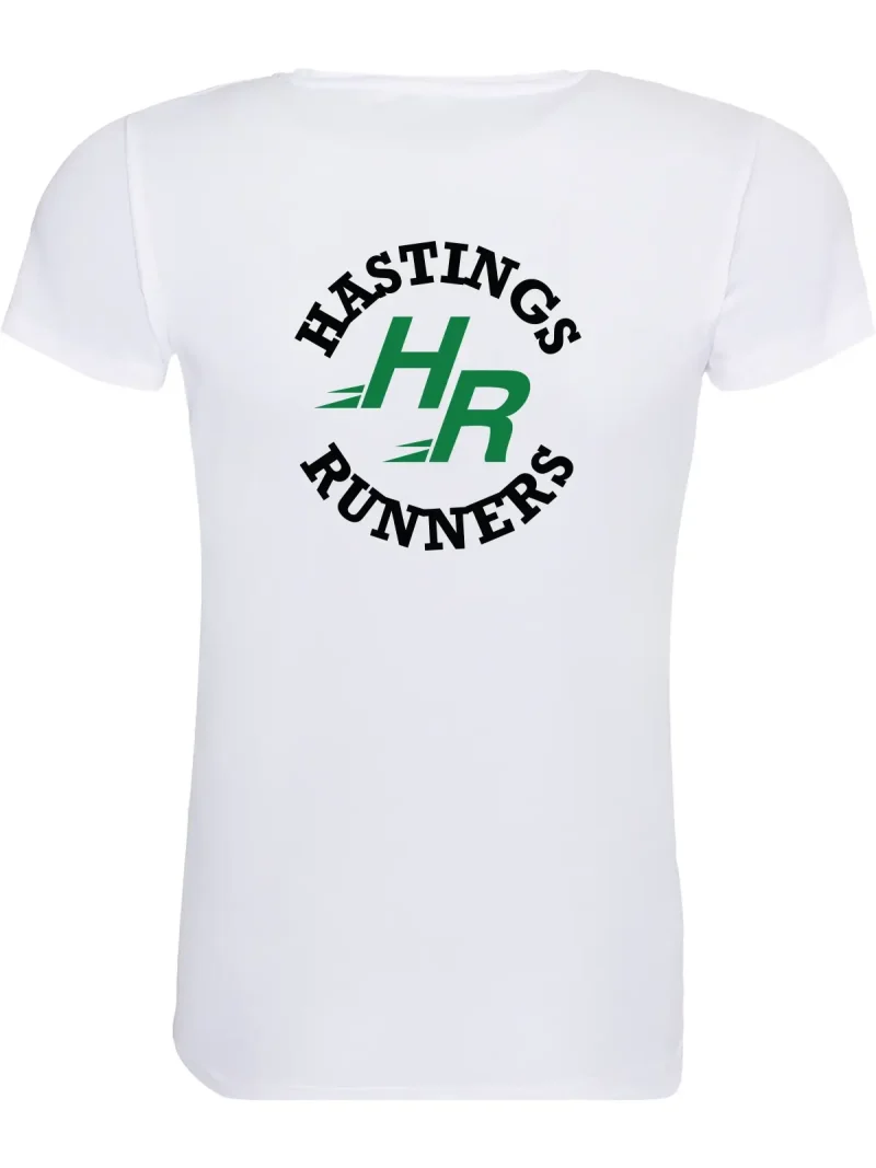 Hastings Runners Womens Rear White Running T-Shirt