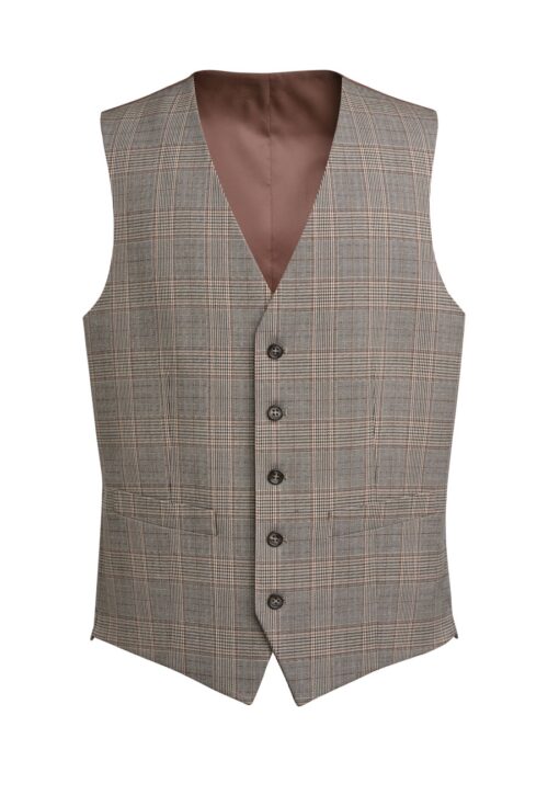 Brook Taverner Emilio Check Waistcoat Green Check