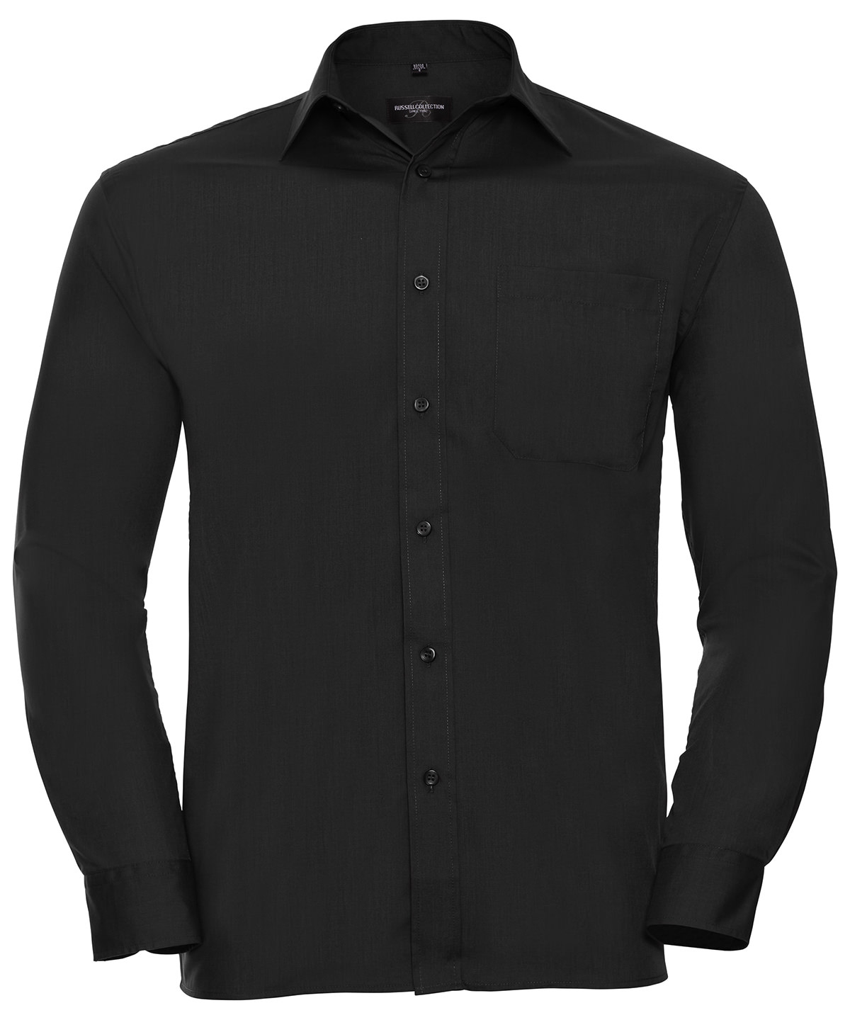 Long Sleeve Polycotton Easycare Poplin Shirt - Image 2