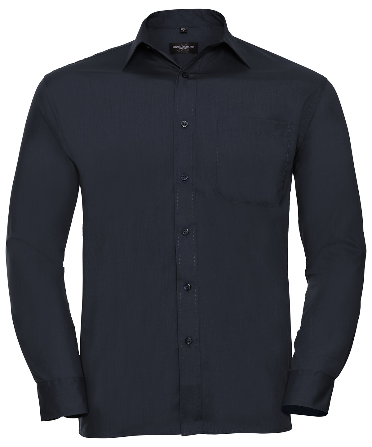 Long Sleeve Polycotton Easycare Poplin Shirt - Image 5