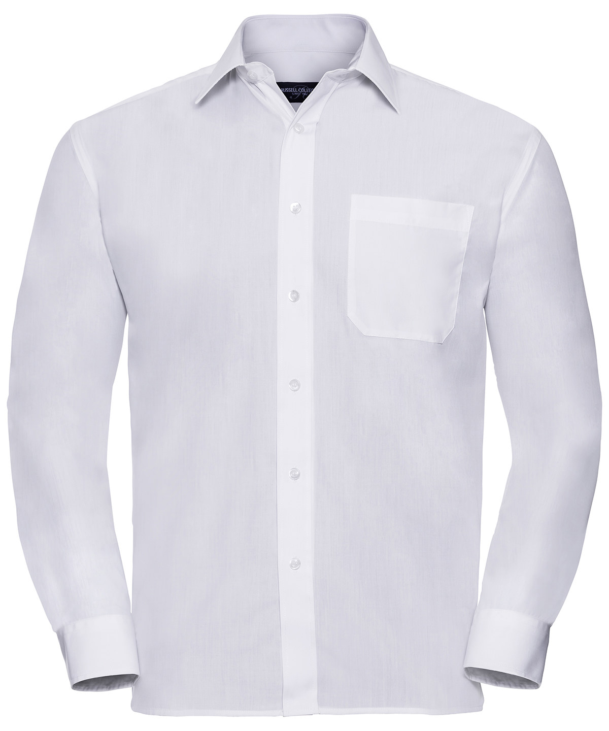 Long Sleeve Polycotton Easycare Poplin Shirt - Image 6