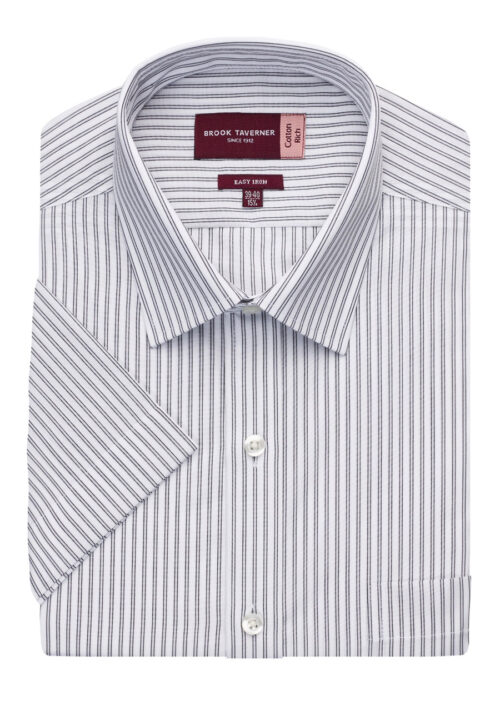 Brook Taverner Roccella Men's S/S Shirt Blue/White