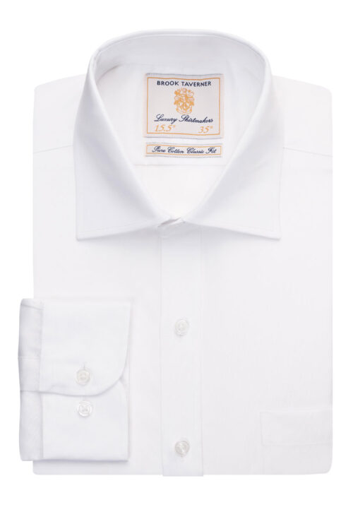 Brook Taverner Cheadle Men's L/S Shirt Blue Poplin