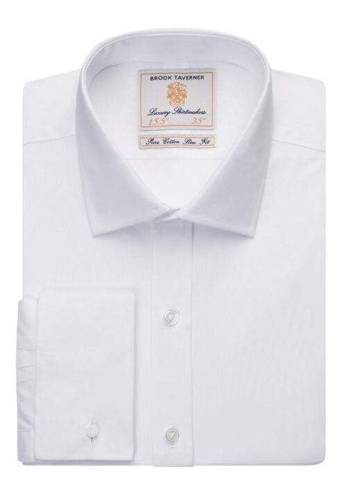 Brook Taverner Chelford Men's L/S Shirt Blue Poplin