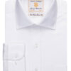Brook Taverner Altare Single Cuff Shirt Blue Herringbone