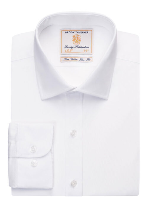Brook Taverner Chelsea Men's L/S Shirt Blue Poplin