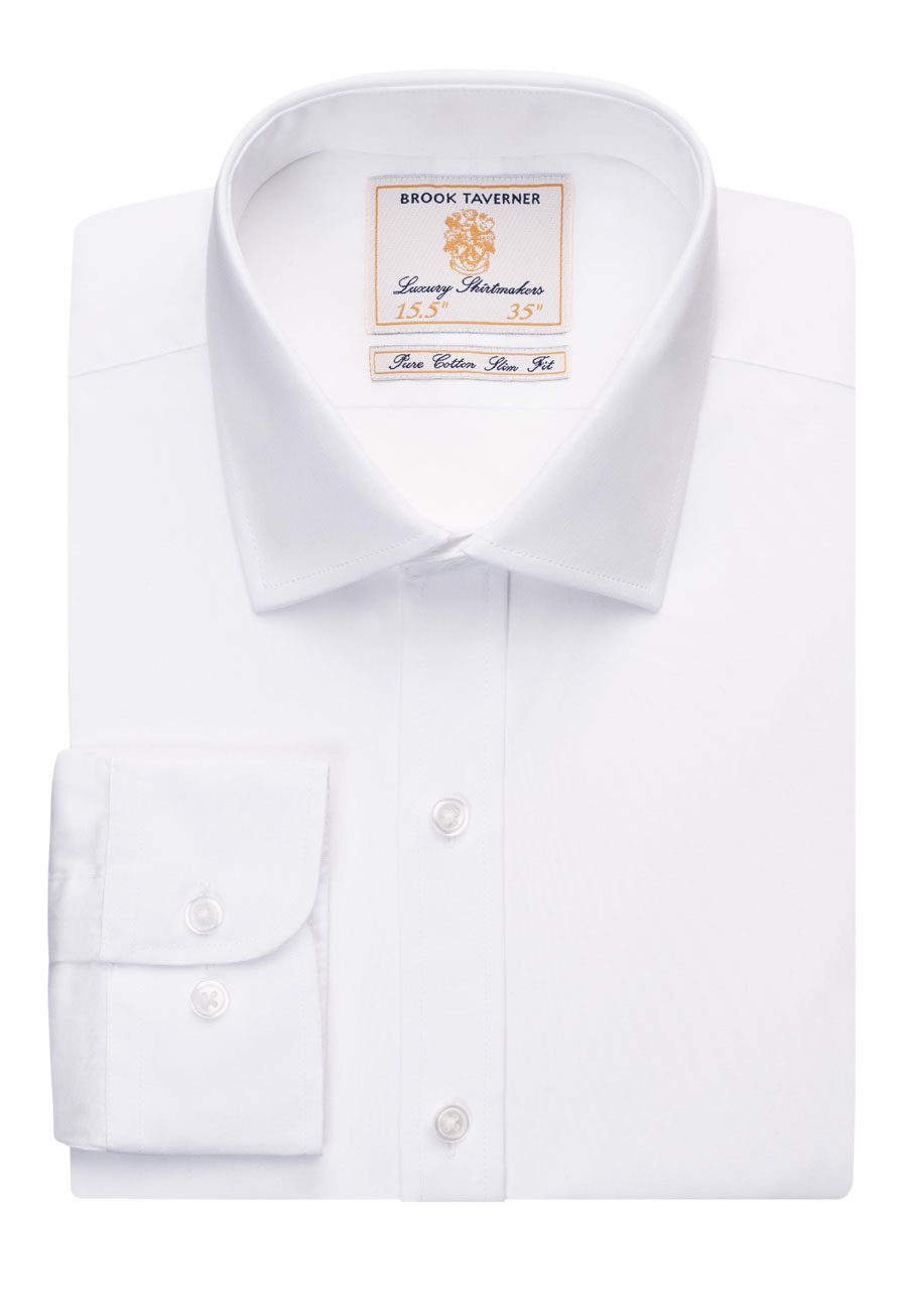 Brook Taverner Chelsea Men's L/S Shirt Blue Poplin