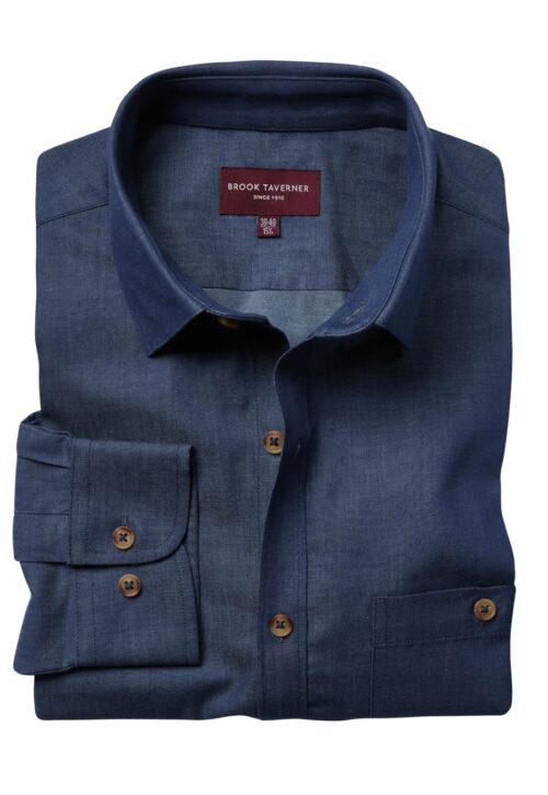 Brook Taverner Jasper Men's L/S Shirt Denim