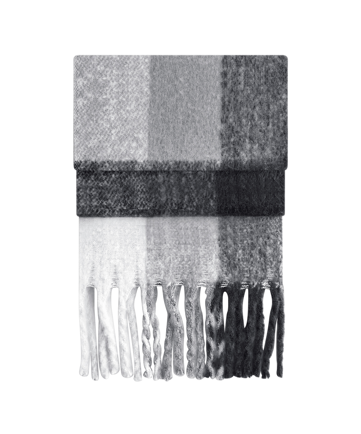 Fluffy Check Scarf - Image 4