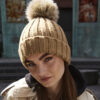 Fur Pop Pom Chunky Beanie