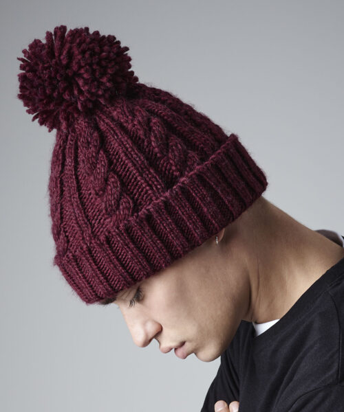 Cable Knit Melange Beanie