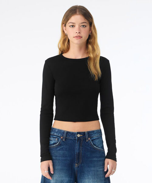 Women’S Micro Rib Long Sleeve Baby T-Shirt