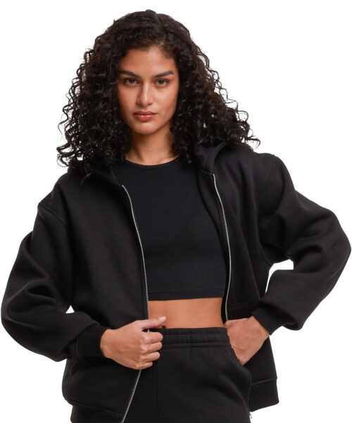 Women’S Loose-Fit Zip Hoodie