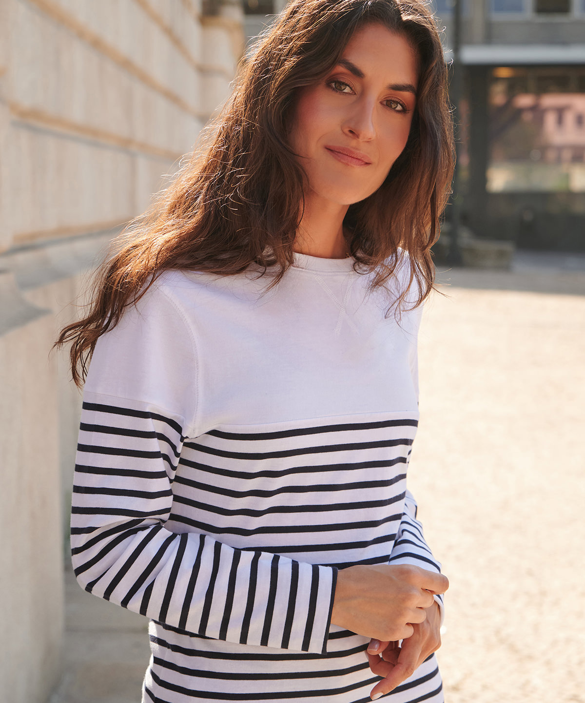 Long Sleeve Breton Striped T