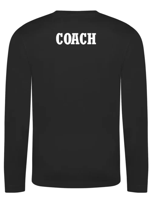 Hastings Runners Coaches Black Running Long Sleeve T-Shirt Rear