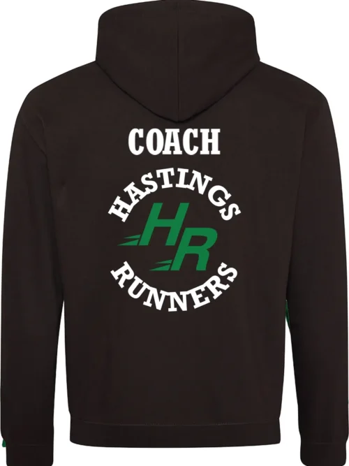 Hastings Runners Coaches Rear Black Varsity Hoodie