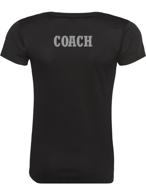 Hastings Runners Women's Coaches Black Running T-Shirt Rear
