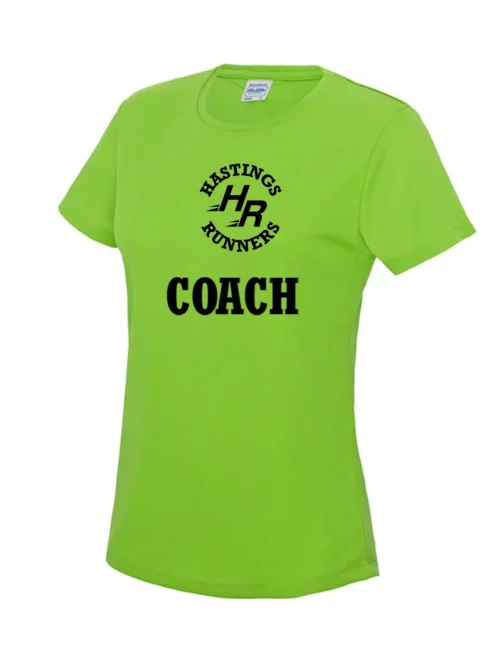 Hastings Runners Women's Coaches Green Running T-Shirt