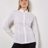Women'S Mandarin Collar Shirt Long-Sleeved (Tailored Fit)