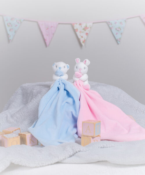 Baby Animal Comforter With Rattle