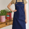 ‘Barley’ Contrast Stitch Bib Apron