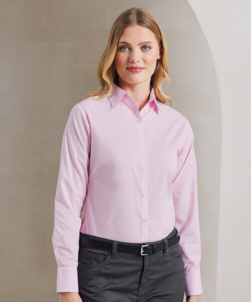 Women'S Poplin Long Sleeve Blouse