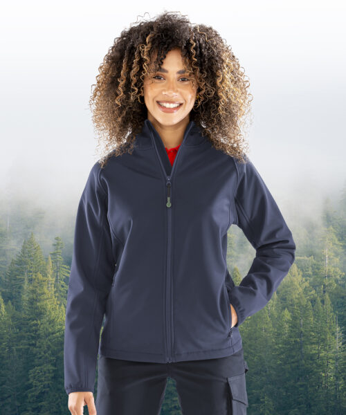 Women’S Recycled 3-Layer Printable Hooded Softshell