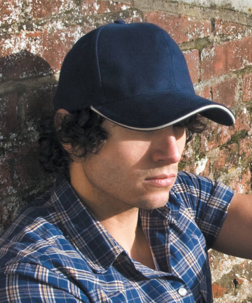 Pro-Style Heavy Cotton Cap With Sandwich Peak