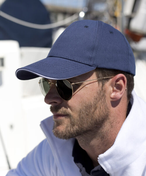 Memphis Brushed Cotton Low-Profile Sandwich Peak Cap