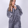 The Ribbon Oversized Cosy Reversible Sherpa Hoodie