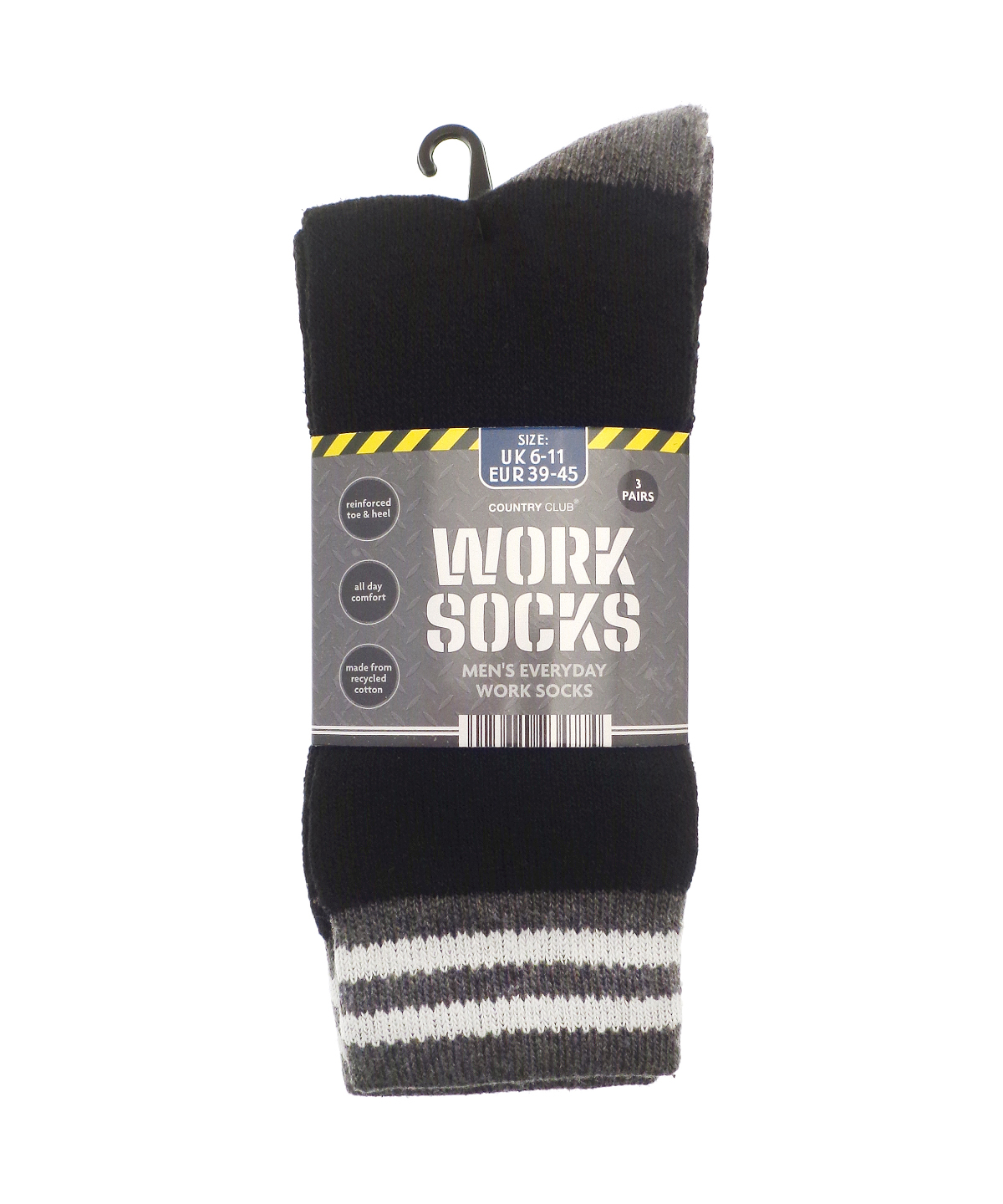 Men’S 3-Pack Work Socks (Recycled Cotton) - Image 2
