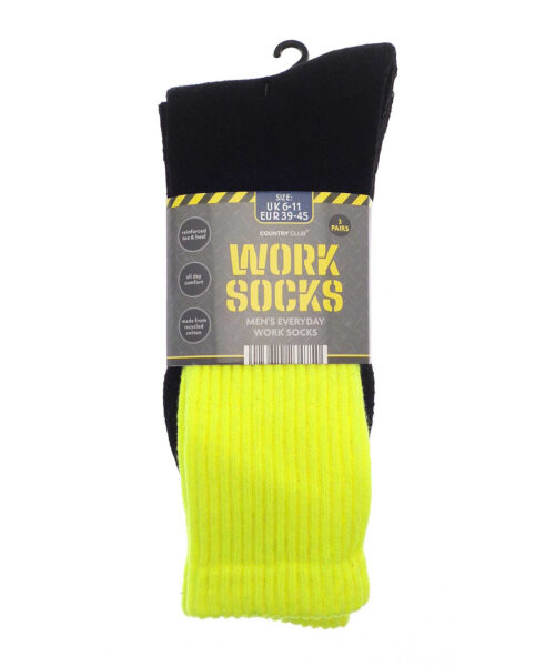 Men’S 3-Pack Work Socks (Recycled Cotton)