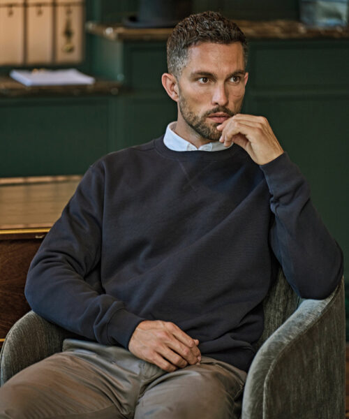 Ribbed Interlock Crew Neck