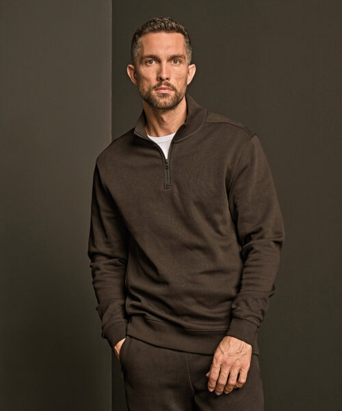 Ribbed Interlock Half-Zip