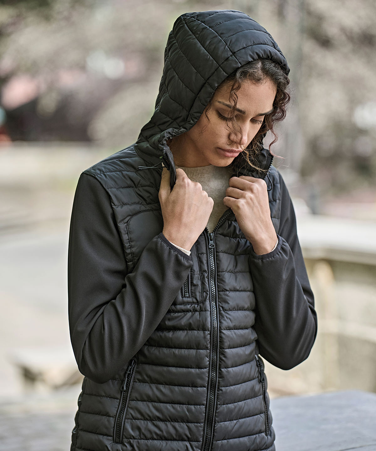 Women’S Hooded Crossover Jacket