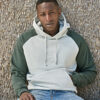 Unlabeled Two-Tone Hooded Sweatshirt