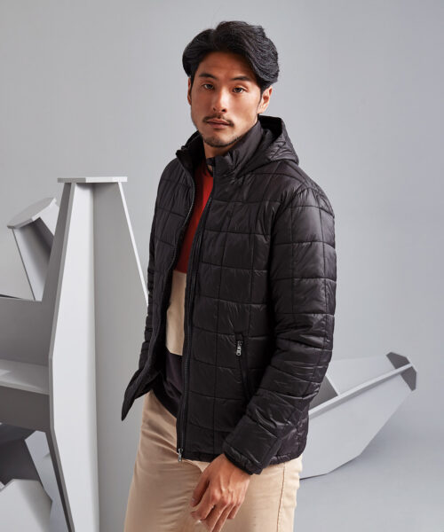 Box Quilt Hooded Jacket