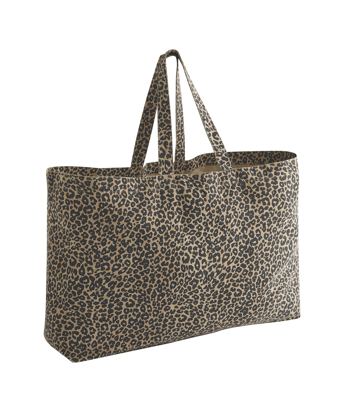 Leopard Print Canvas Oversized Tote Bag - Image 2