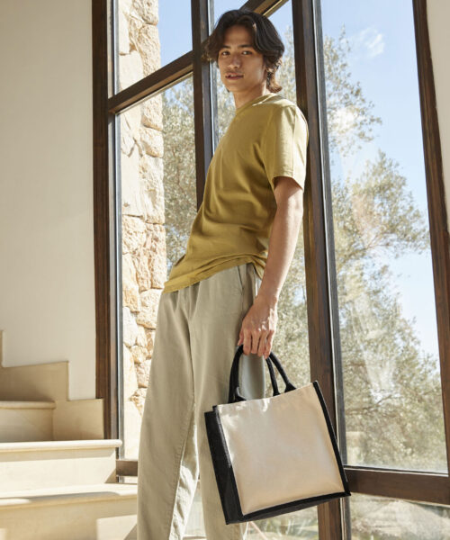 Printers Midi Jute Tote