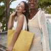 Soft Washed Jute Beach Bag