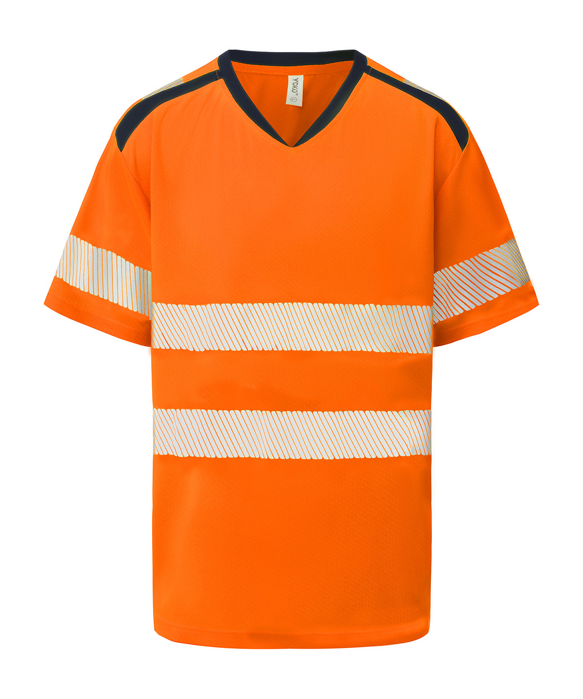 Hi-Vis Mandarin Collar Comfort Trim T-Shirt - Image 4
