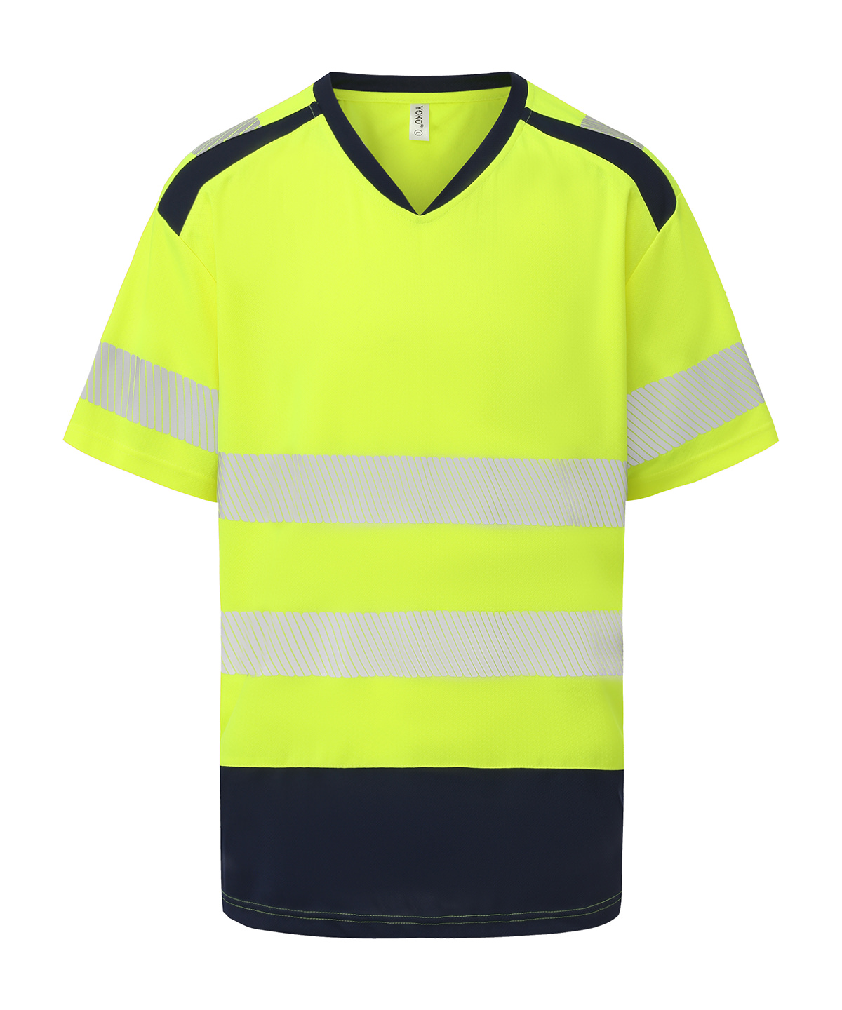 Hi-Vis Mandarin Collar Comfort Trim T-Shirt - Image 5