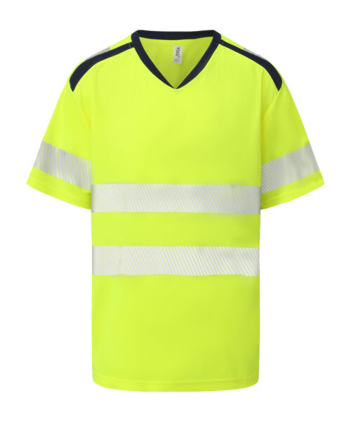 Hi-Vis Mandarin Collar Comfort Trim T-Shirt