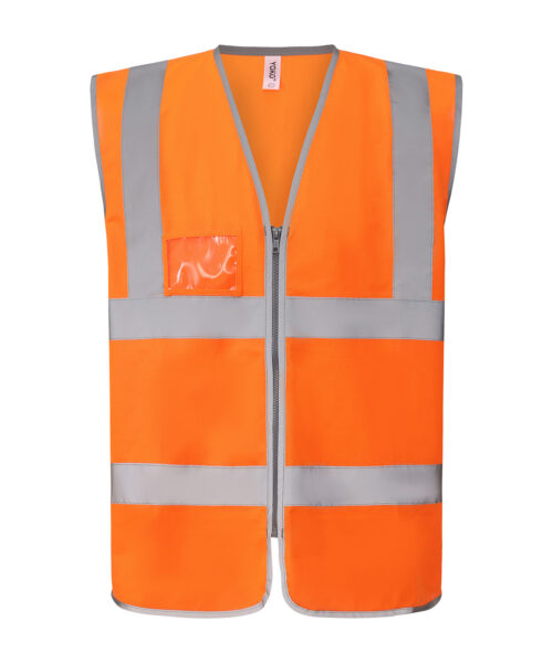 Hi-Vis Zip Id Reflective Border Waistcoat